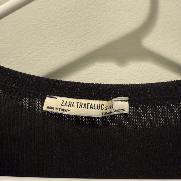 Zara Black Knotted Front Blouse - Picture 2 of 4